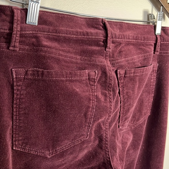 Ann Taylor LOFT Maroon Modern Skinny Corduroy Pants Fall Winter size 27 4 - Picture 3 of 6